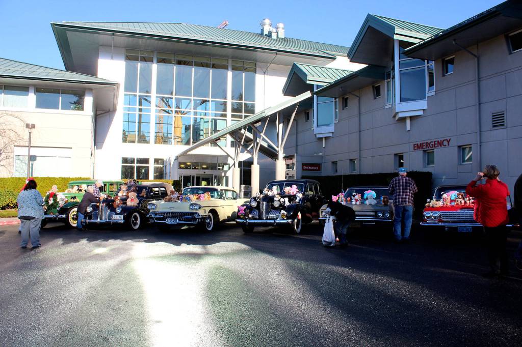 About 150 stuffed animals were donated to Harrison Hospitals ER by the Olympic Vintage Auto Club.                                Michelle Beahm / Kitsap News Group