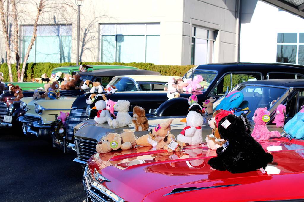 About 150 stuffed animals were donated to Harrison Hospitals ER by the Olympic Vintage Auto Club.                                Michelle Beahm / Kitsap News Group