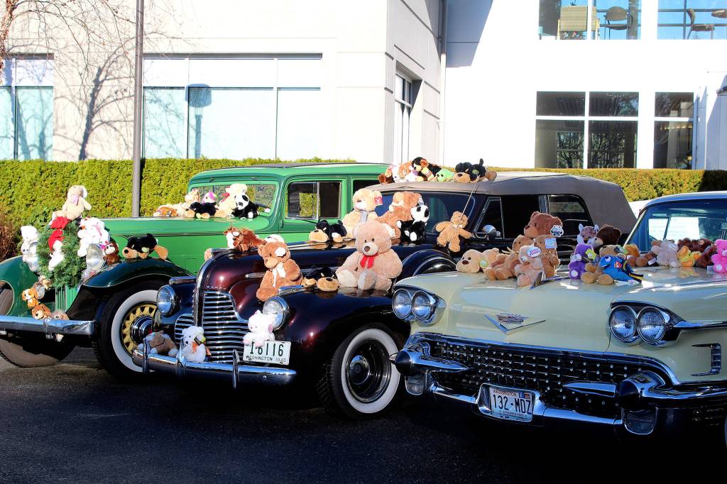 About 150 stuffed animals were donated to Harrison Hospitals ER by the Olympic Vintage Auto Club.                                Michelle Beahm / Kitsap News Group