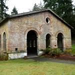 The former torpedo warehouse at Manchester State Park is now a highly sought-after location for photo shoots, picnics and weddings. (Mark Krulish/Kitsap News Group)