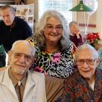 <em>Ray and Holly Tee celebrate their 70th wedding anniversary  and their 91st birthdays  Jan. 3 with family and friends at the Clearbrook Inn in Silverdale. With them is their daughter, Dori Cranmore.</em> Nick Twietmeyer/Kitsap News Group
