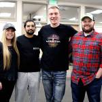 <em>From left, Lexi Higgins, Navi Dhesi, Ryan Sandoval and Sam Hair are partnered together in an effort to earn a provisional patent for their invention.</em>Michelle Beahm/Kitsap News Group