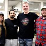 <em>From left, Lexi Higgins, Navi Dhesi, Ryan Sandoval and Sam Hair are partnered together in an effort to earn a provisional patent for their invention.</em>Michelle Beahm/Kitsap News Group