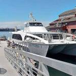 Kitsap Transits Rich Passage 1 fast ferry is docked at Pier 52 in downtown Seattle. (Kitsap Transit photo)
