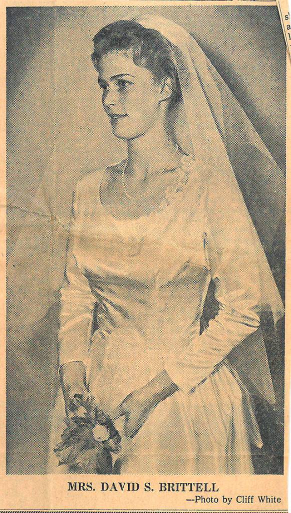 For her wedding in 1962, then then-Diane Lewis designed and made her wedding dress. (Paula Knight collection)