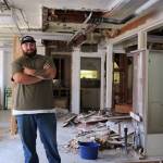 Sean Delaire, founder and executive director of Left Right Straight, stands in the building that will soon be the new headquarters for the nonprofit organization, in the early days of renovation.                                Michelle Beahm | Kitsap News Group file photo