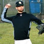 Dusty Garcia warms up during spring practice for South Kitsap. He will attend Arizona State next year to play college baseball.                                Mark Krulish | Kitsap News Group