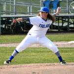Logan ONeil pitched three innings for the Trojans and also went 2-for-4 at the plate with two doubles. (Mark Krulish/Kitsap News Group)