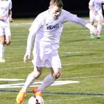 <em>George Beddoe dribbles up the field for North Kitsap during an early-season game against Kingston. </em>Mark Krulish / Kitsap News Group<em></em>