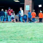 Students at South Kitsap High School hold a walkout in protest of gun violence. Photo by Bob Smith