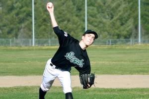 Klahowyas Tanyr Gagnon had one of several outstanding pitching performances in Kitsap this weekend.