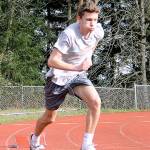 Central Kitsap high jumper Seth Tower, shown here practicing before the season, took second in the long jump at the Gig Harbor Jamboree. (Jacob Moore/Kitsap News Group)