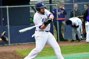 <em>Tucker Gowin hit two doubles and drove in two runs, including the game-winner, against Olympic on March 21.</em>                                Mark Krulish / Kitsap News Group