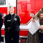 <em>Left to right: Ivan Semerenko, Kara Putnam, Elyza Gutierrez and Jennifer Gutierrez at the recognition for Elyzas early CPR on her mom during an emergency Nov. 10.</em>                                Michelle Beahm / Kitsap News Group