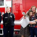 <em>Left to right: Ivan Semerenko, Kara Putnam, Elyza Gutierrez and Jennifer Gutierrez at the recognition for Elyzas early CPR on her mom during an emergency Nov. 10.</em>                                Michelle Beahm / Kitsap News Group