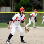 Cougars senior infielder Teagan Taafe prepares for a pitch in the sixth inning of his game against Capital High School. Jacob Moore | Kitsap Daily News