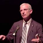 Lee Fenton, a South Kitsap resident and a school facilities architect, gave an audience of community members an overview about long-range school facility planning and construction at South Kitsap School Districts SK 360 forum on March 28. (Image from SKSD video)