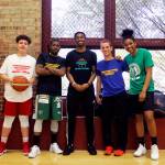 <em>From left, Aiden Bradish, Mauricio Modestin Jr., Japrea Pedesclaux, Patrick Gardner and Ashli Payne during an April 16 practice.</em> Jacob Moore / Kitsap Daily News