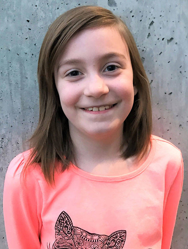 Little Miss Viking Fest Contestant Danielle McKinsey is an 9-year-old third grader at Wolfle Elementary. She loves kitty cats, drawing, playing games on the iPad, and barrel racing horses. Danielle is sponsored by Logan Development, LLC, and Kitsap Propane. She is the daughter of Matt and Kari McKinsey of Poulsbo.