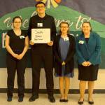 Four South Kitsap High School students participated in the American Sign Language competition at Burlington Edison High School this spring: Left to right, Sydney Weaver, Braiden Myers, Courtney Nelson and Maggie Armstrong. (South Kitsap School District photo)
