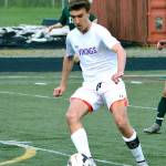 Nate Blanchard scored the first goal of the game for the Vikings in a 3-0 shutout of Port Angeles. (Mark Krulish/Kitsap News Group)