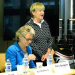 LPGA Legends Tour founder and CEO Jane Blalock announces the details of the Legends Cup event. (Mark Krulish/Kitsap News Group)