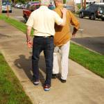 Old friends Roy Carr (left) and Bob Ulsh. (Bob Smith | Kitsap Daily News photo 2016)