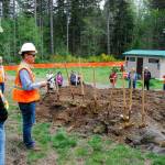 Mayor Rob Putaansuu thanks state legislators for their efforts to secure a portion of funding for the parks project. (Bob Smith | Kitsap Daily News photo)
