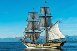 Grays Harbor Historical Seaport photo                                The tall ship Lady Washington will sail into the Port Orchard Marina on Wednesday, May 16 as part of a one-week visit to South Kitsap.