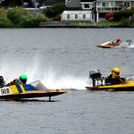 Powerboaters race at the 2016 Armed Forces Day Regatta on Kitsap Lake.                                Michelle Beahm / Kitsap News Group file photo