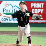 Jason Sauer came on in relief during South Kitsaps state playoff game against Jackson. (Mark Krulish | Kitsap Daily News)