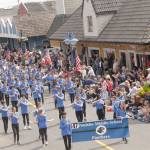 Poulsbo Middle school entertains the parade watchers as they march down front street during Viking Fests 5oth annual celebration. Donna Etchey | Kitsap News Group