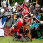 Heavy fighting will be on display at the Kitsap Medieval Faire, in both war scenarios and one-on-one combat.                                Michelle Beahm / Kitsap News Group