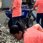 After heavy rainfall, the stream beds at Fish Park needed restoration, which was taken care of by volunteers at a previous United Way Day of Caring. (United Way photo)