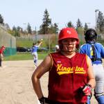 <em>Kingston junior Lucy Schaeffer batted .459 this season.</em>                                Jacob Moore / Kitsap News Group