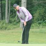 Washington state resident Wendy Ward sinks a long putt during day one of the Legends Cup tournament. (Mark Krulish/Kitsap News Group)