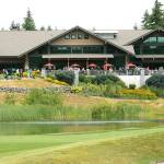 <em>Fans wait near the 18th hole during the inaugural Clearwater Legends Cup held at White Horse Golf Club. </em>                                Mark Krulish / Kitsap News Group