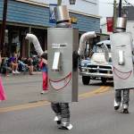 A metallic collection of wayward heat furnaces clanked their way along Bay Street during the Fathoms parade. (Bob Smith | Kitsap Daily News)