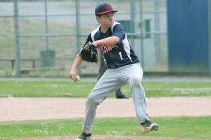 Thunder Doty took the mound in game one with Kitsap AA trailing 7-1 in the fifth inning and gave up just one unearned run as his team completed a comeback victory. Doty also went 3 for 3 at the plate with an RBI and two runs scored. (Mark Krulish/Kitsap News Group)