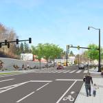 A rendering of the completed Silverdale Way road improvement project. (Kitsap County Public Works)