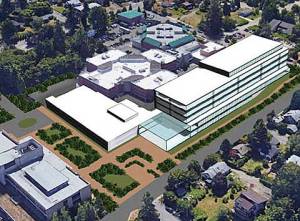 Thomas Architecture Studios design                                Kitsap County and architectural firm Thomas Architecture Studios are considering design concept options, including the above illustration, for a new Kitsap County Courthouse building.