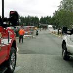 A gas leak occurred Friday afternoon near Silverdale Elementary. (Photo courtesy Central Kitsap Fire and Rescue)