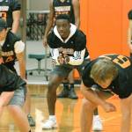 Central Kitsap senior Elijah McGee takes snaps at quarterback during a pre-season indoor practice. McGee was one of the teams top running backs last year. (Mark Krulish/Kitsap News Group)