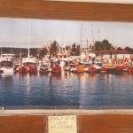 A photo from the 1990 of the Poulsbo Boat Rendezvous sees a number of Youngs characteristic boat moored at the Port of Poulsbo.