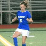 Sydney Troy scored the shootout-winner for Olympic in the first of two regular season matches against North Kitsap on Sept. 25. (Mark Krulish/Kitsap News Group)