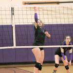 North Kitsaps Autumn Carver looks to tap the ball past the defense in her teams win over Kingston. (Mark Krulish/Kitsap News Group)