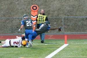 Darelle White is part of a passing attack unlike anything Sequim has seen so far this season. The Trojans will need to be in top form against the Wolves on Friday night. (Mark Krulish/Kitsap News Group)