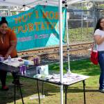 ShaCorrie Tunkara (left) and Maru Mora-Villalpando (right) at a NWDC Resistance demonstration outside of the NWDC on Sep. 1, 2018. Photo by Melissa Hellmann