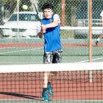 Bremertons Coby Williams took on Olympics Zachary Wyant in the singles tournament. (Mark Krulish/Kitsap News Group)