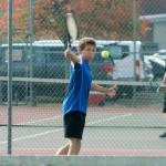 Garrett Lawson won the Olympic League singles tournament, defeating Raymond Lam of Sequim, 6-0, 6-0. (Mark Krulish/Kitsap News Group)